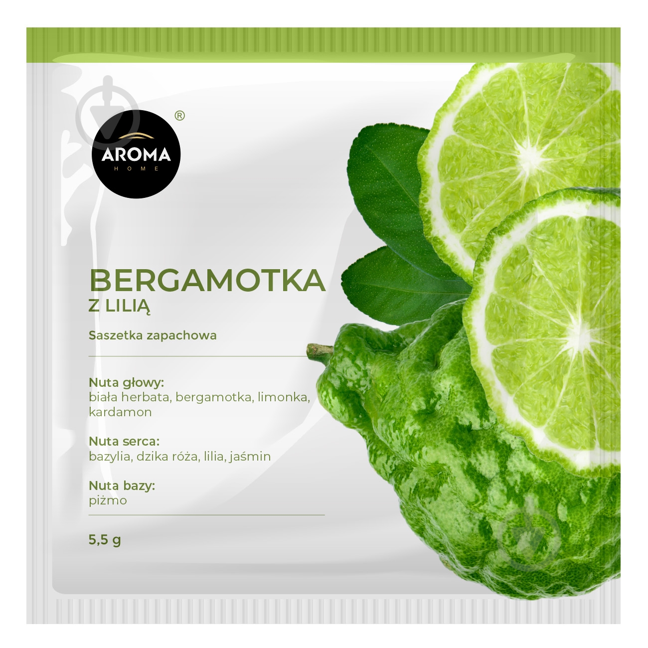 Ароматичне саше Aroma Home Бергамот з лілією Basic білий - фото 1