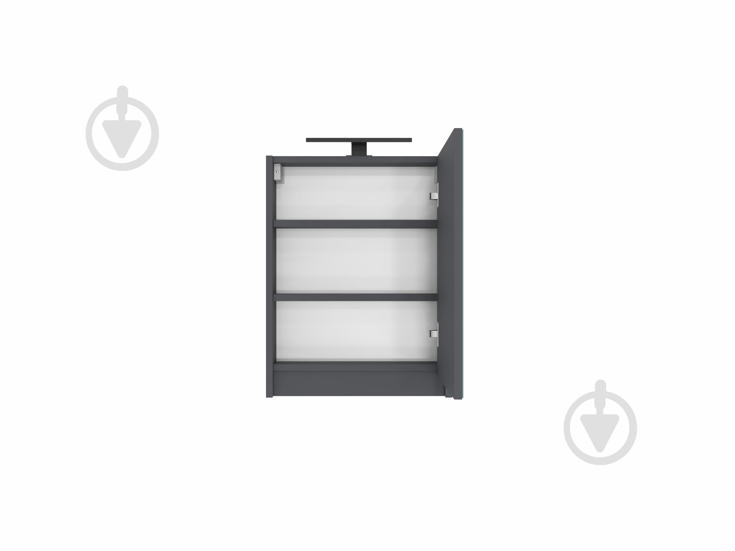 Зеркальный шкаф ЮВЕНТА Leo Leo-50 антрацит - фото 2