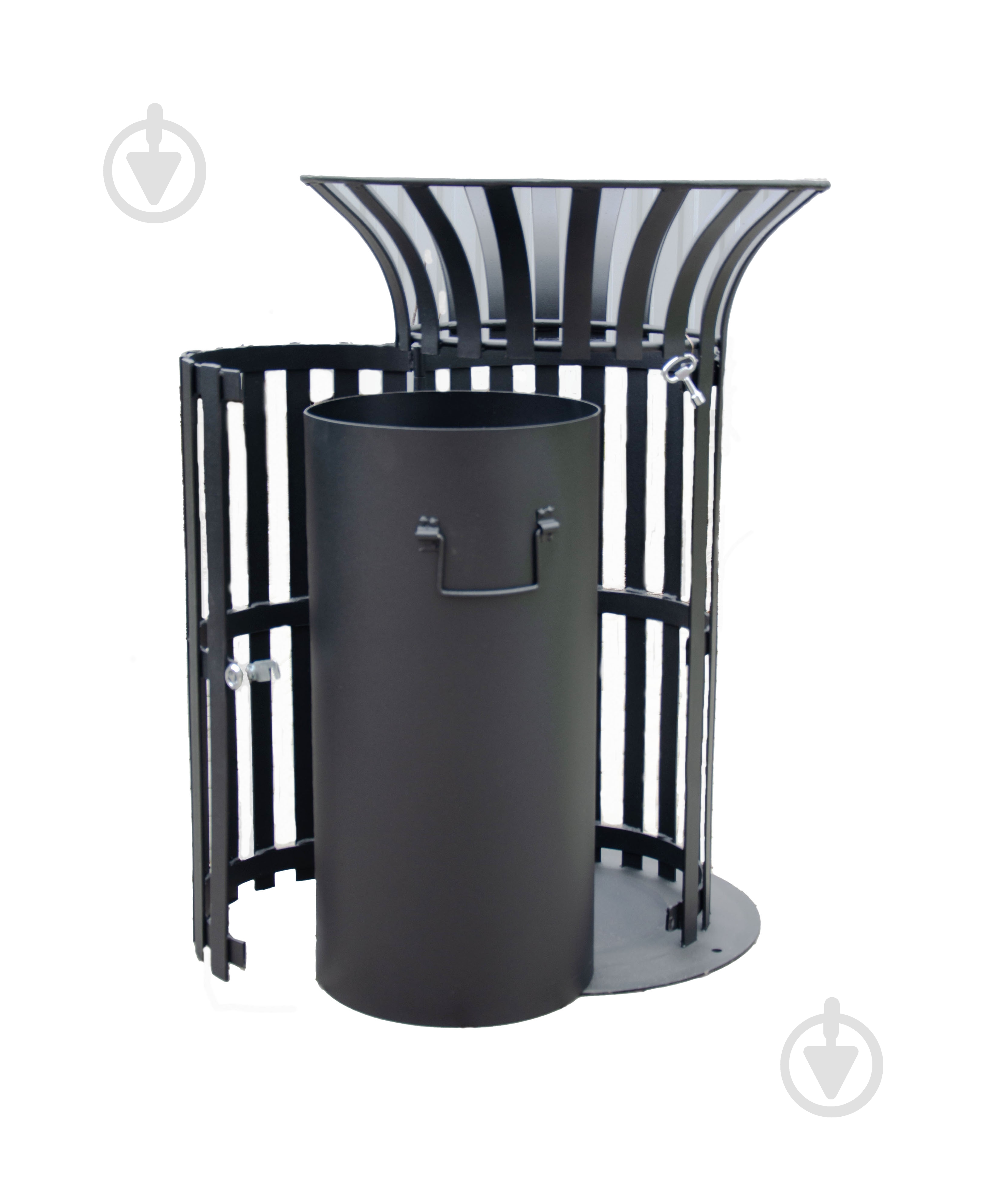 Урна Принц с пепельницей 80 л черный - фото 2