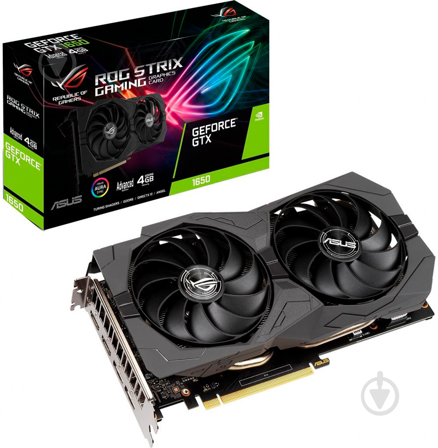 Видеокарта Asus GeForce GTX 1650 4GB GDDR5 128bit (ROG-STRIX-GTX1650-O4G-GAMING) - фото 8 Видеокарта Asus GeForce GTX 1650 4GB GDDR5 128bit (ROG-STRIX-GTX1650-O4G-GAMING) - фото 8