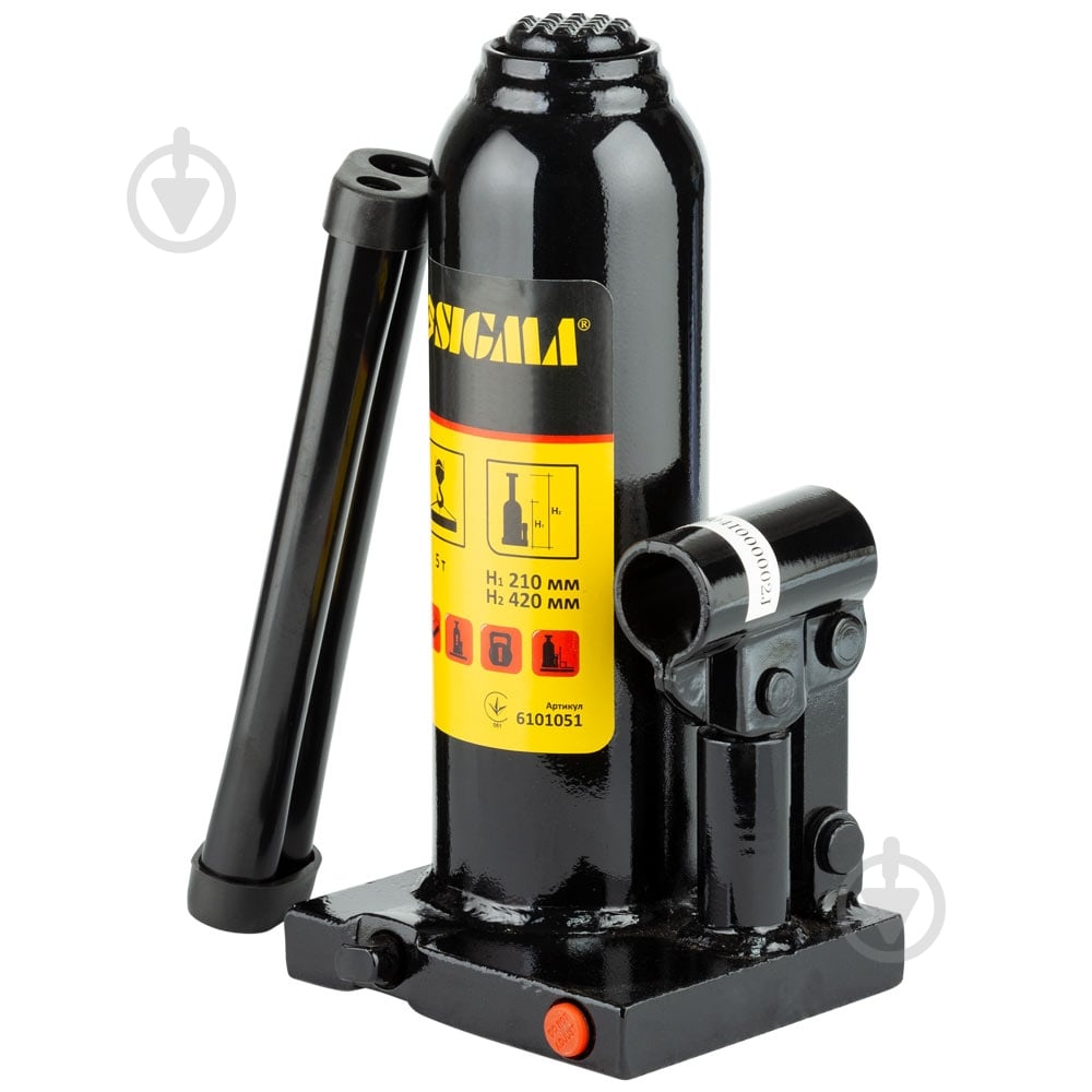 Домкрат гидравлический Sigma бутылочный (6101051) 5 т - фото 1 Домкрат гидравлический Sigma бутылочный (6101051) 5 т - фото 1