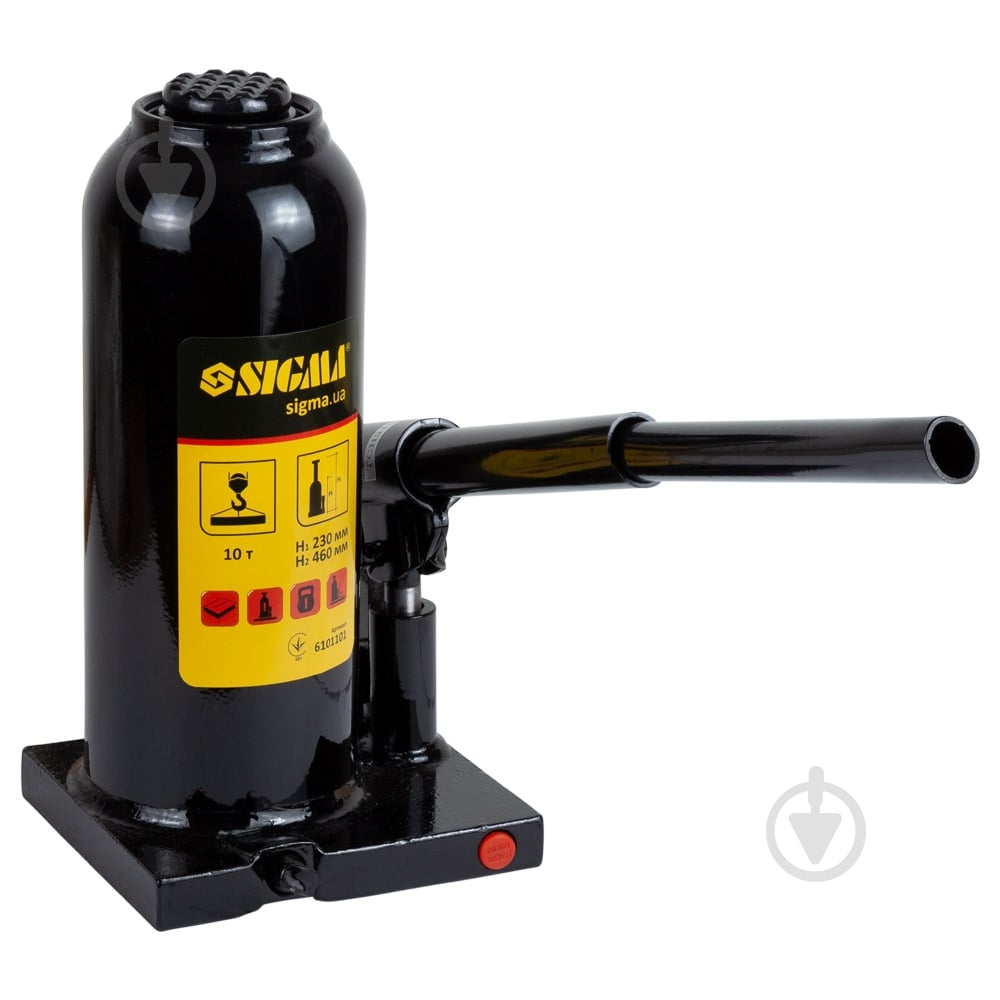 Домкрат гидравлический Sigma бутылочный (6101101) 10 т - фото 3