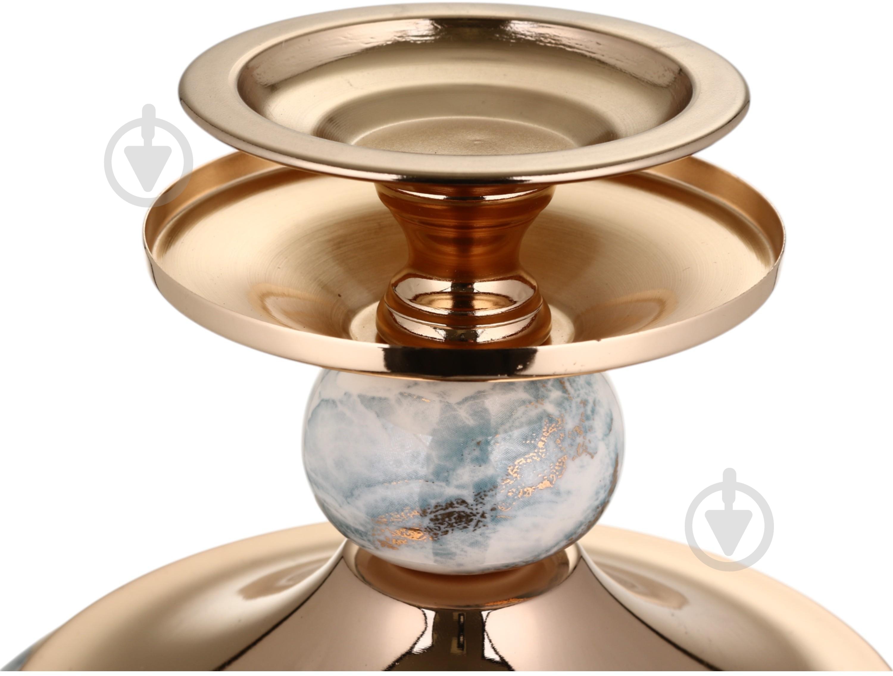 Свічник Bluerty золото 21х21х41.5 см Inari - фото 4