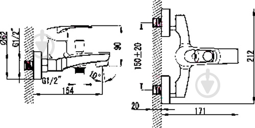 Смеситель для ванны Ferro BRADO BBO 1 - фото 3 Смеситель для ванны Ferro BRADO BBO 1 - фото 3