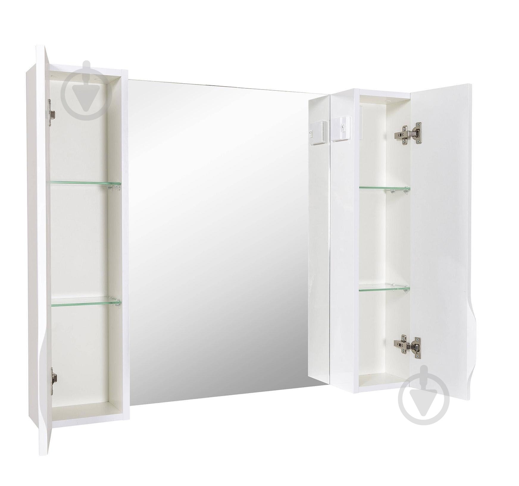 Зеркало со шкафчиком Aqua Rodos 100 см с пеналами (без подсветки) АР000001173 - фото 2 Зеркало со шкафчиком Aqua Rodos 100 см с пеналами (без подсветки) АР000001173 - фото 2