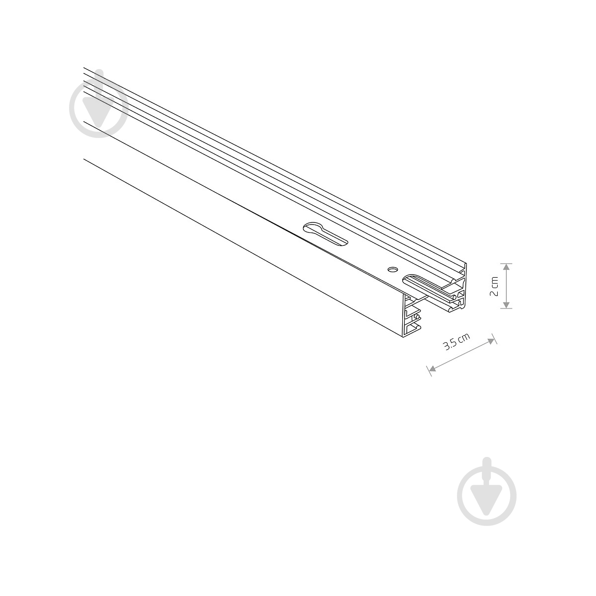 Шинопровід 1-фазний Nowodvorski 9448 100 см чорний - фото 3