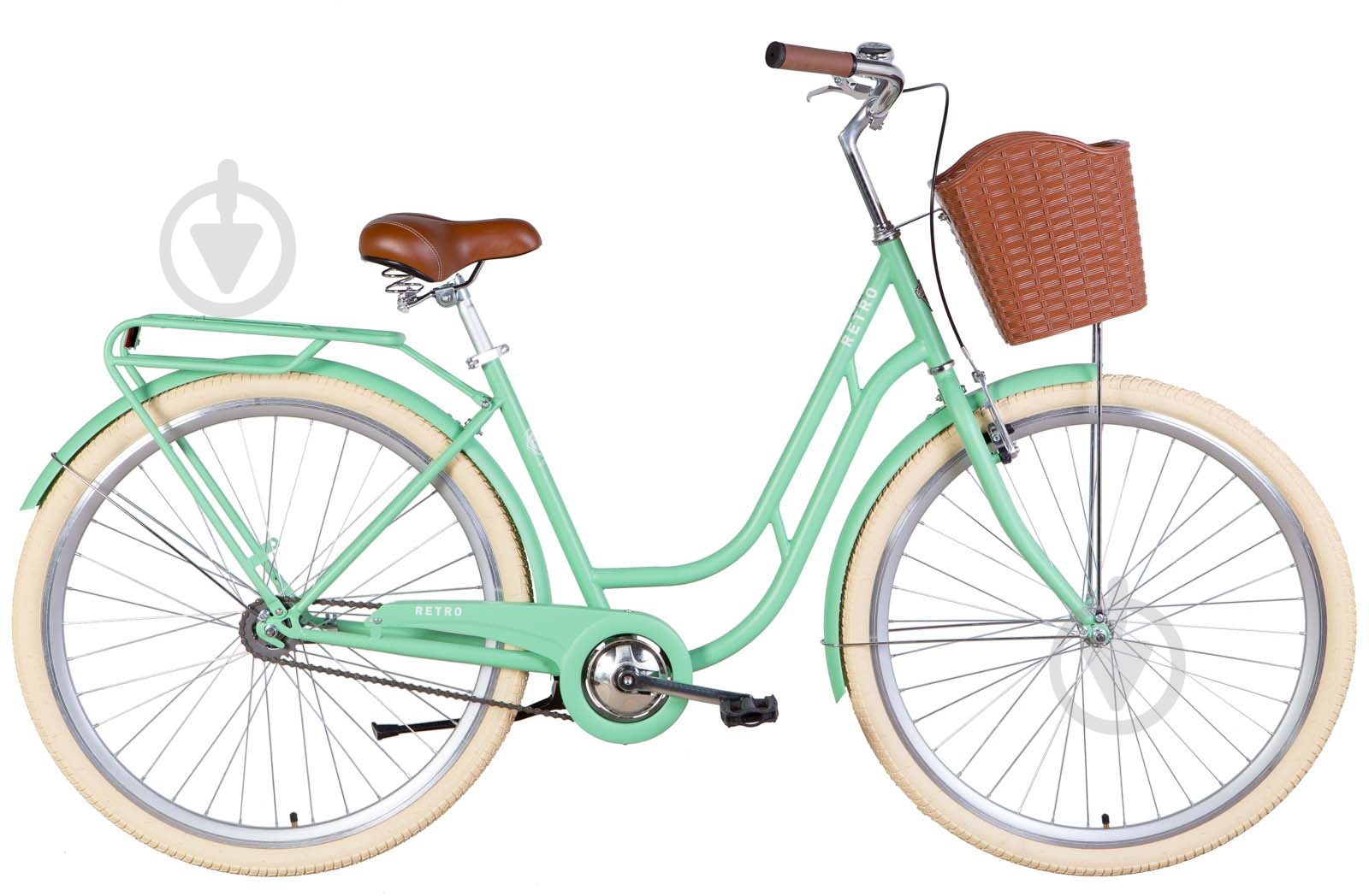 Велосипед Dorozhnik 28" 19"(48 см) RETRO OPS-D-28-305 светло-зеленый - фото 1