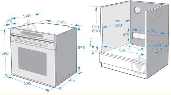 Комплект встраиваемой техники Interline варочная поверхность OEG 731 ETH BA + духовой шкаф HIV 367 SBD BA - фото 23