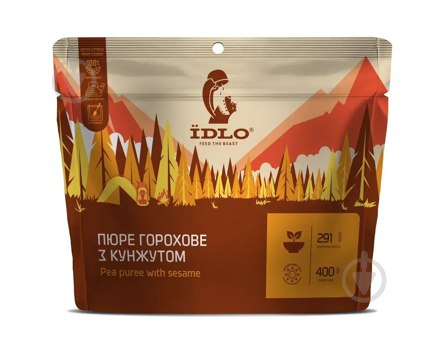 Продукты сушеные ЇDLO Пюре гороховое с кунжутом 90 г - фото 1 Продукты сушеные ЇDLO Пюре гороховое с кунжутом 90 г - фото 1