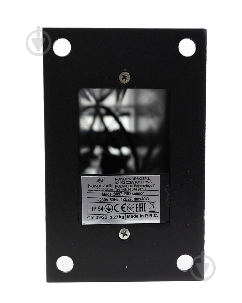 Столб Nowodvorski Rio E27 40 Вт IP54 черный 9097 - фото 3 Столб Nowodvorski Rio E27 40 Вт IP54 черный 9097 - фото 3
