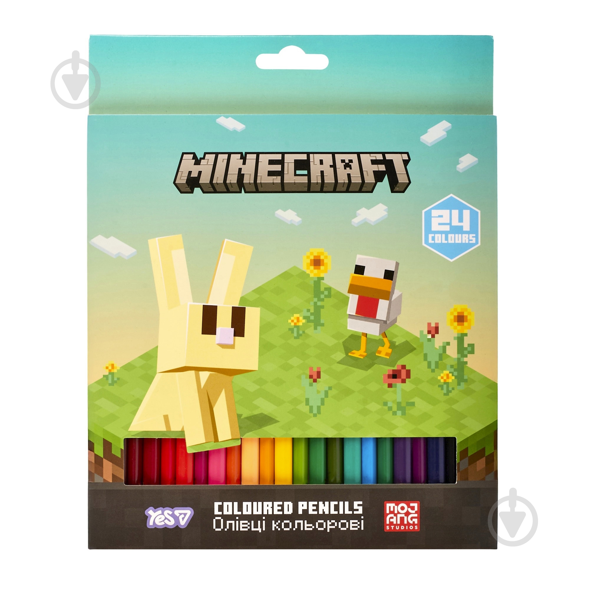Олівці кольорові Minecraft Spring 24 шт. (290776) YES - фото 1