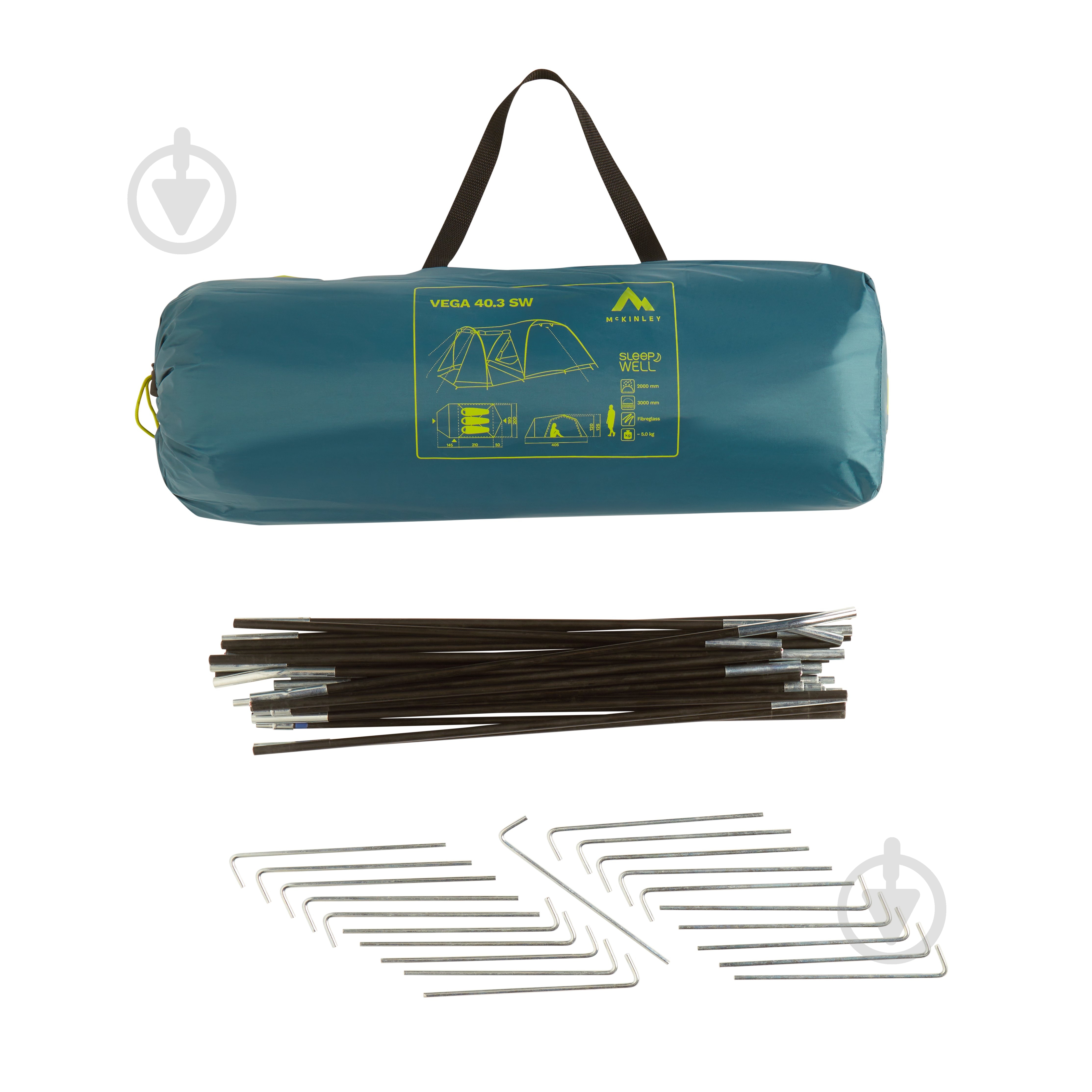 Палатка кемпинговая McKinley 40.3 SW синий 431162-900626 - фото 12