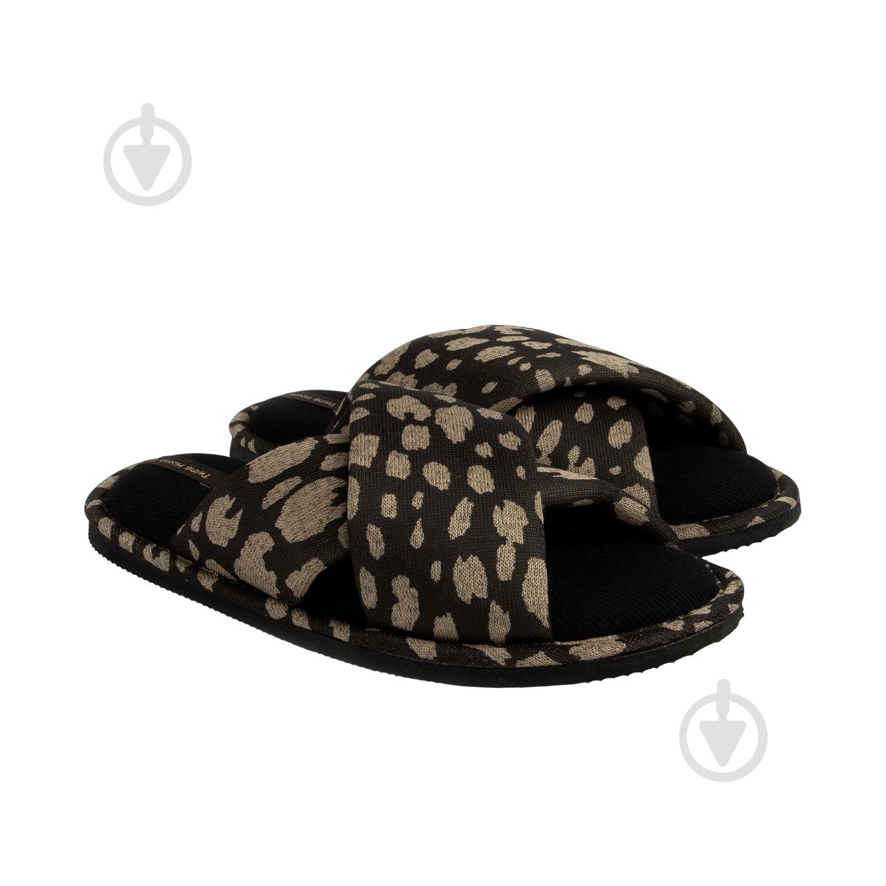 Тапки домашние Twins HS-VL перекрест энимал 11547 р.36/37 черный - фото 1