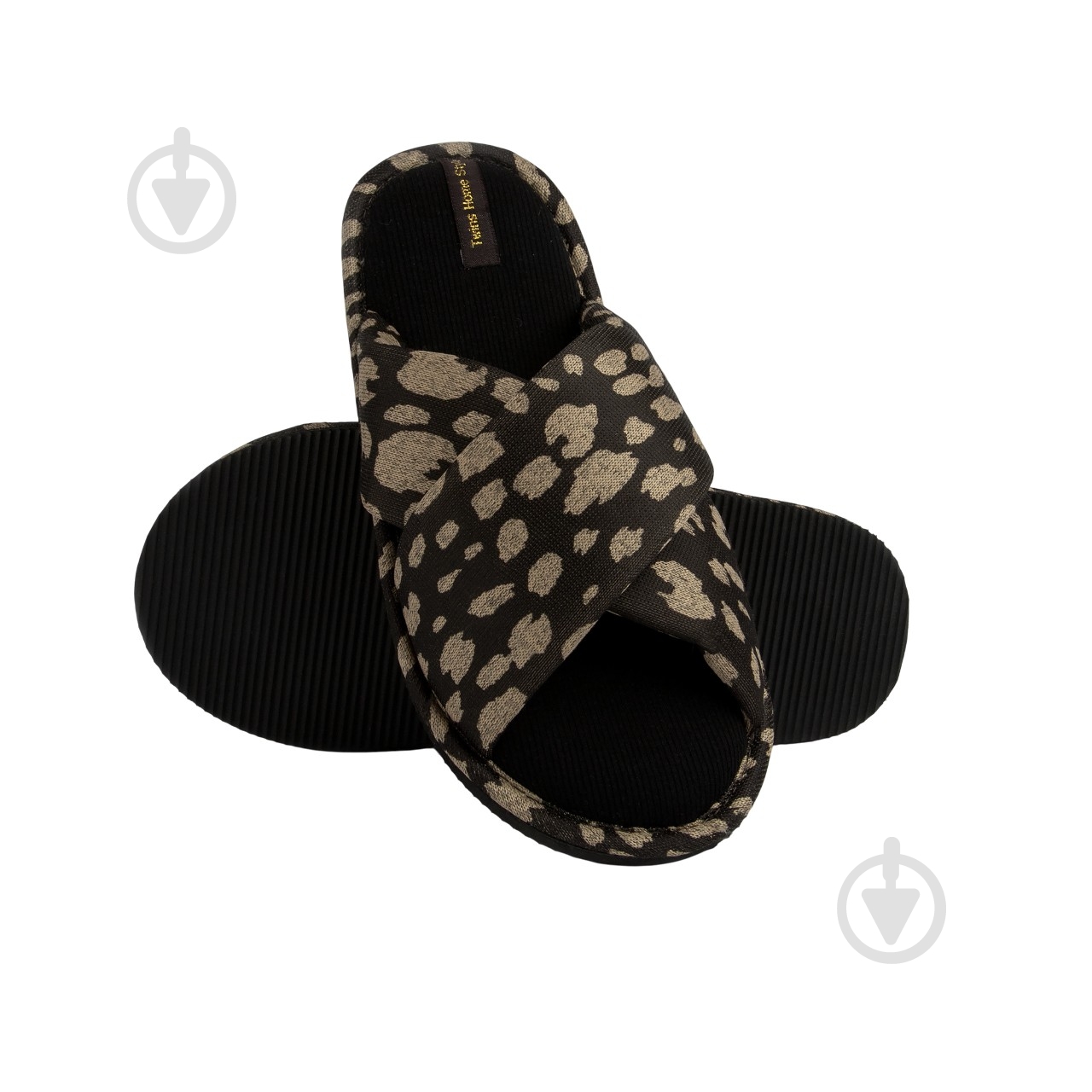 Тапки домашние Twins HS-VL перекрест энимал 11547 р.36/37 черный - фото 2