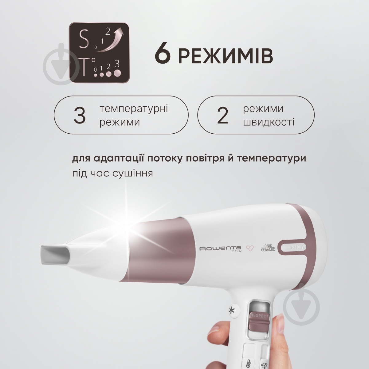 Фен Rowenta Premium Care Pro CV7461F0 - фото 3