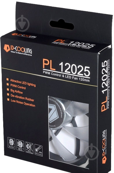 Вентилятор для корпуса ID-Cooling PL-12025-W - фото 4 Вентилятор для корпуса ID-Cooling PL-12025-W - фото 4