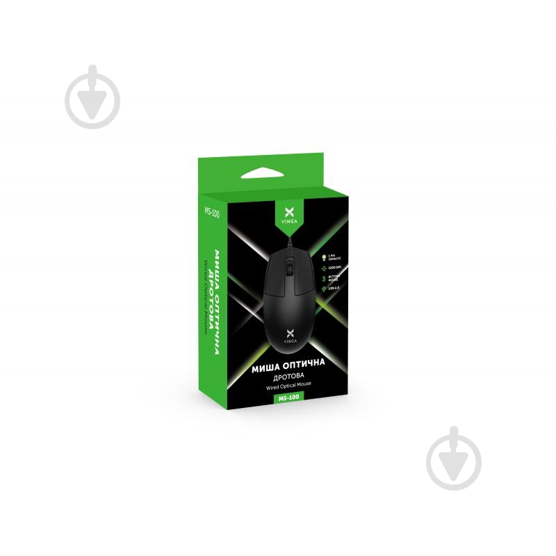 Мышка Vinga black (MS-100 Black) - фото 6 Мышка Vinga black (MS-100 Black) - фото 6