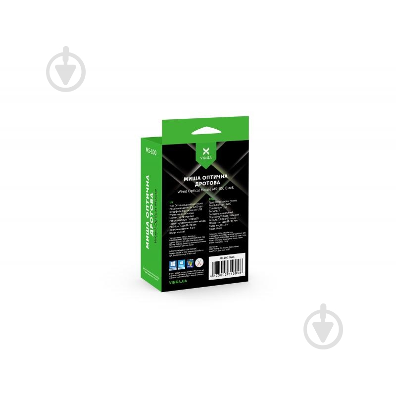 Мышка Vinga black (MS-100 Black) - фото 7 Мышка Vinga black (MS-100 Black) - фото 7