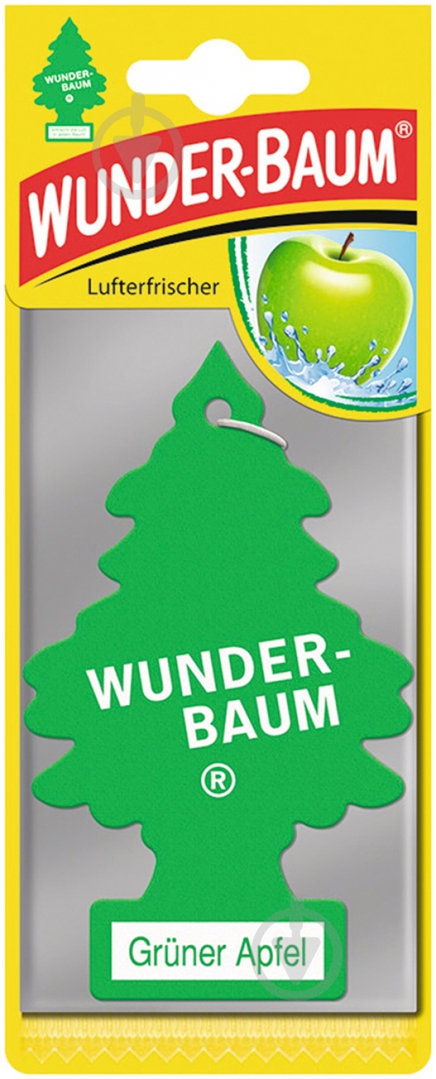 Ароматизатор подвесной WUNDER BAUM зеленое яблоко - фото 1 Ароматизатор подвесной WUNDER BAUM зеленое яблоко - фото 1