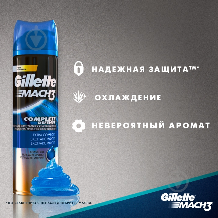 Гель для бритья Gillette Mach 3 Extra Comfort 75 мл - фото 2