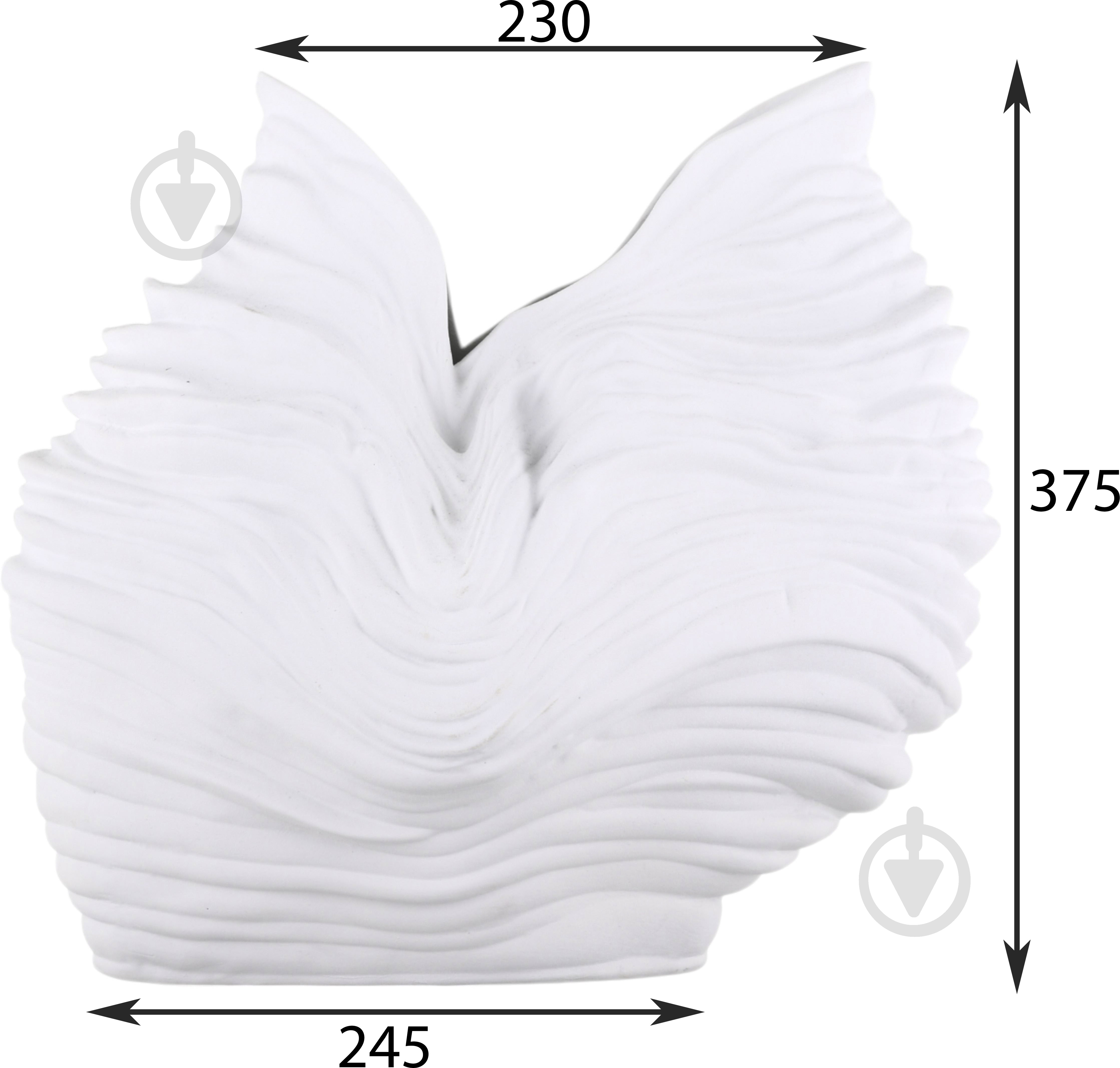 Ваза фарфоровая Inari Aruba 36 см белая ZH473-1D - фото 2 Ваза фарфоровая Inari Aruba 36 см белая ZH473-1D - фото 2