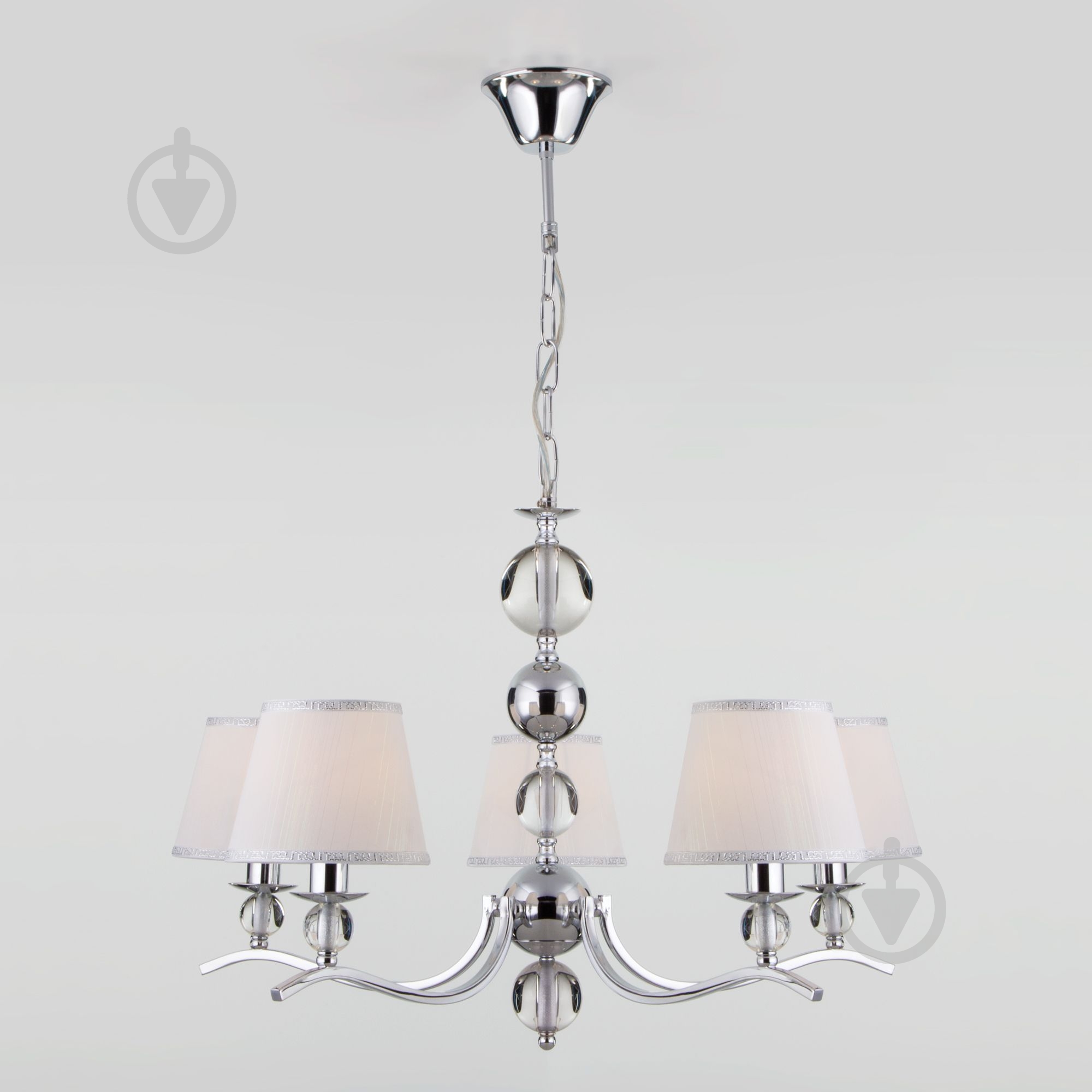 Люстра подвесная Strotskis Sortino 5x40 Вт E14 хром 60097/5 - фото 2