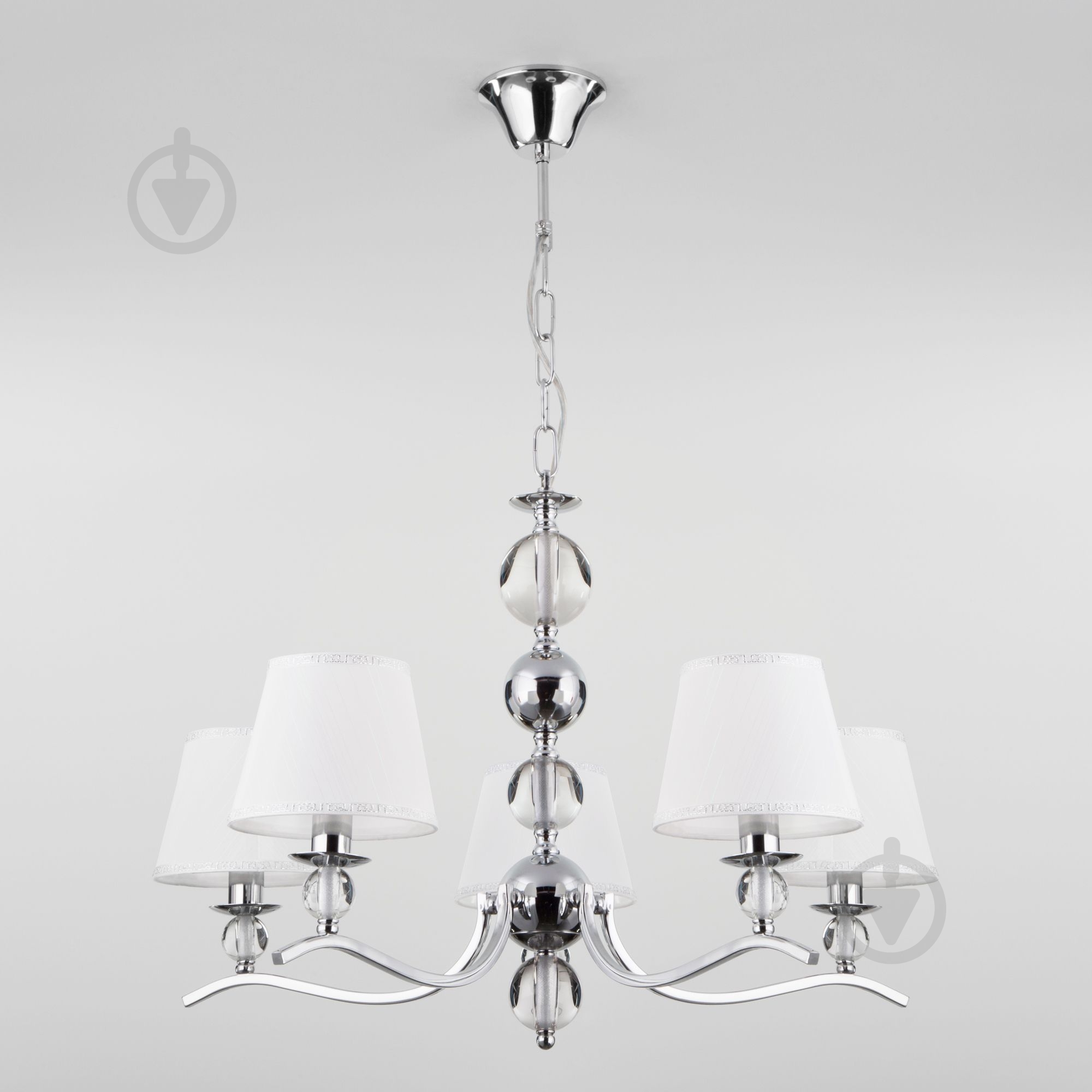 Люстра подвесная Strotskis Sortino 5x40 Вт E14 хром 60097/5 - фото 1