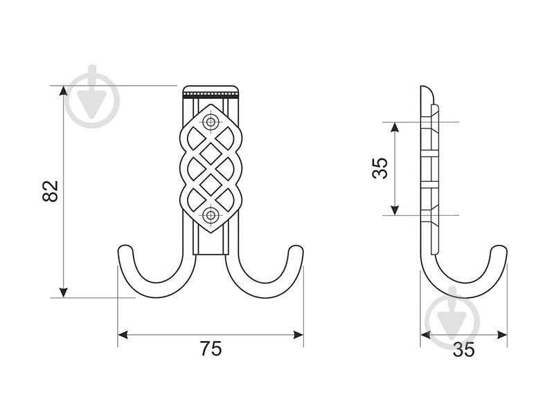Крючок мебельный  DC W-102 AEB NW - фото 3
