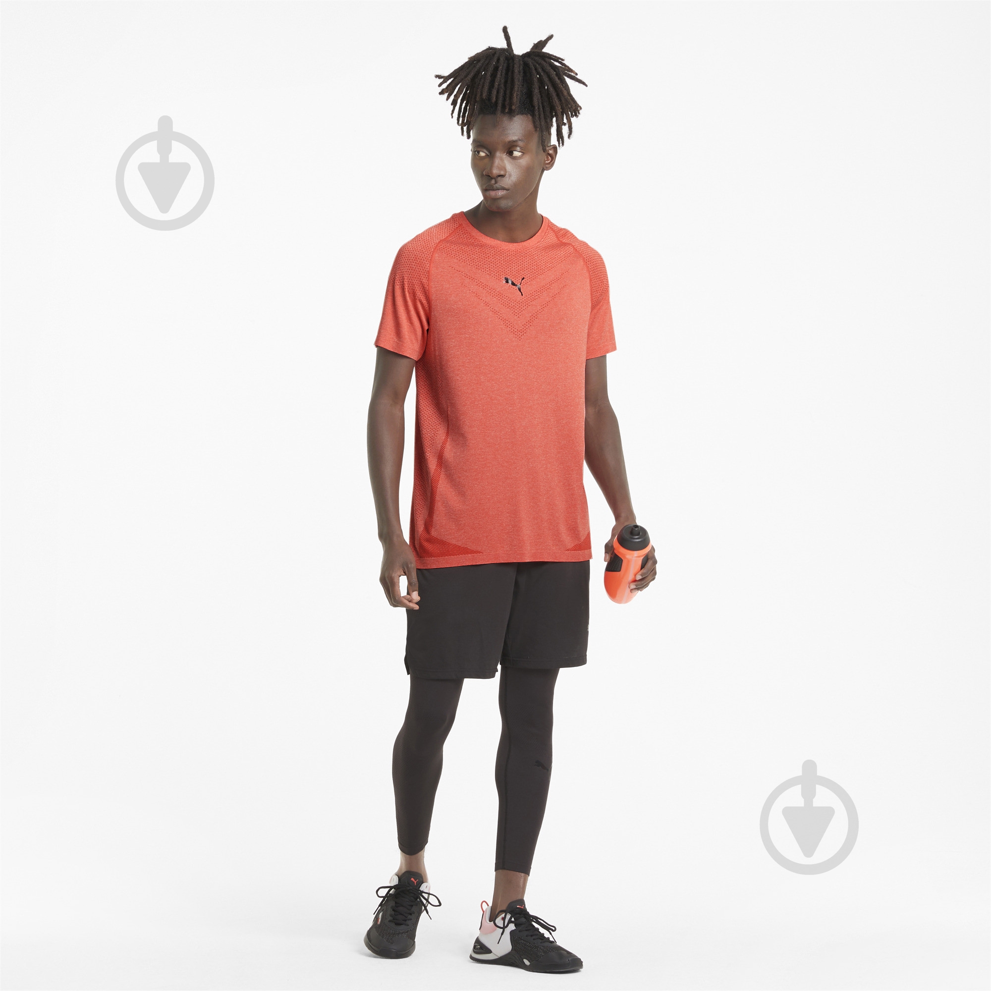 Футболка Puma TRAIN TECH EVOKNIT SS TEE 52011123 р.S оранжевый - фото 5