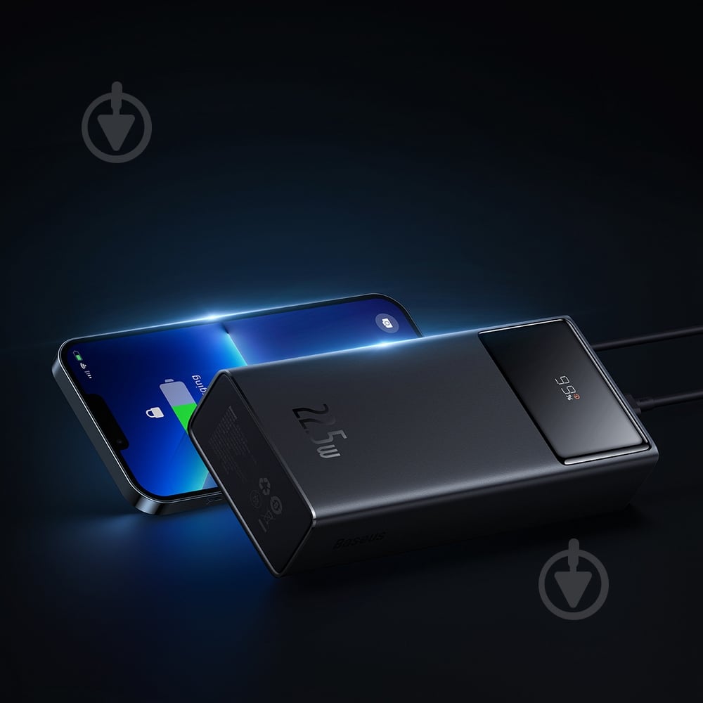 Повербанк BASEUS 30000 mAh black (PPXJ080101) Star Lord Display - фото 5
