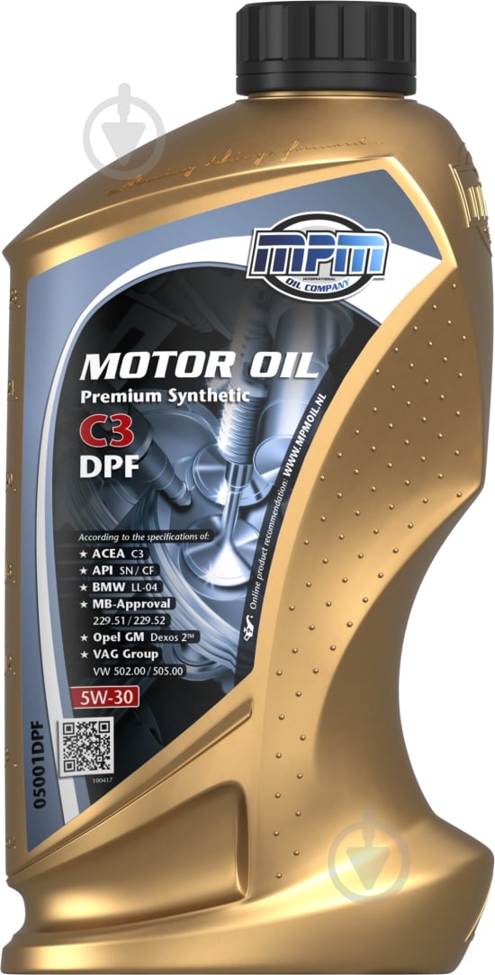 Моторна олива синтетична MPM Premium Synthetic C3 Dpf 5W-30 1 л (05001DPF) - фото 1