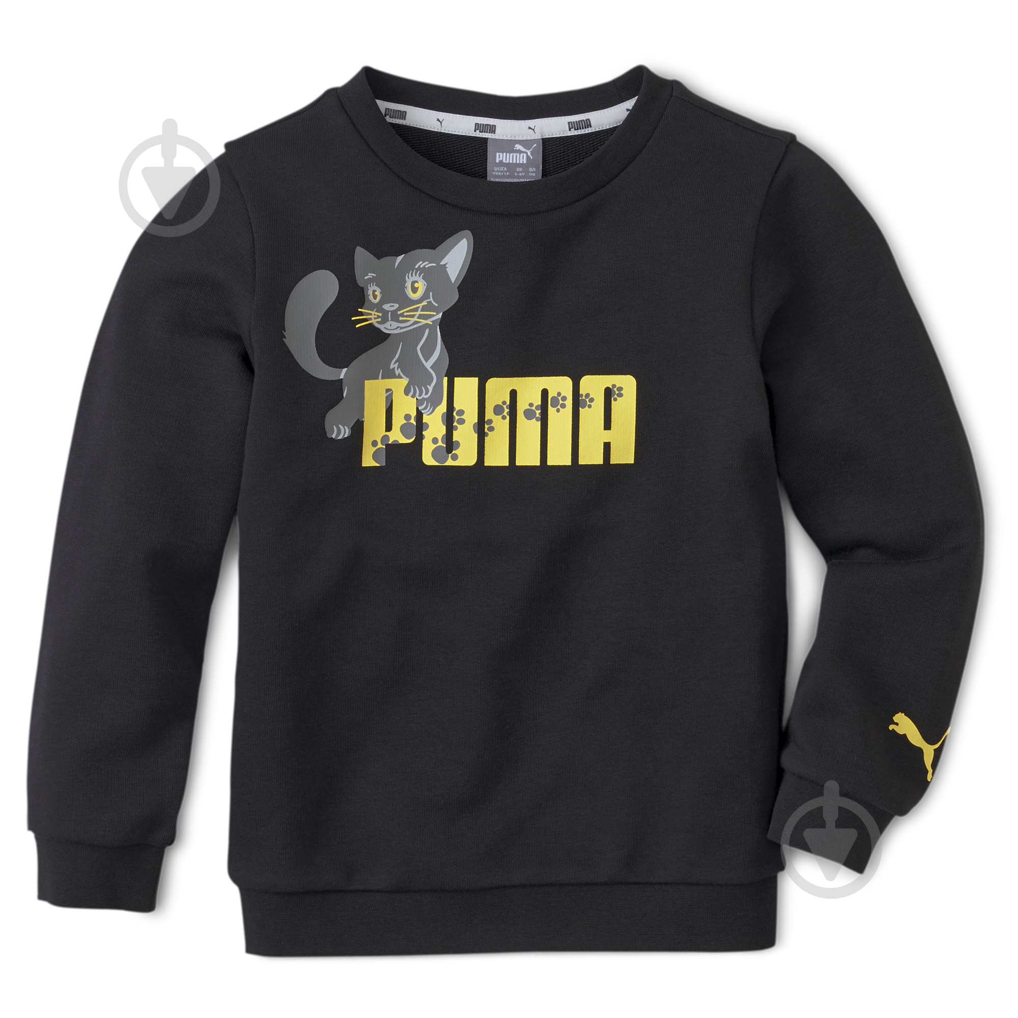 Свитшот Puma Animals Crew 58334901 р. 110 черный - фото 1