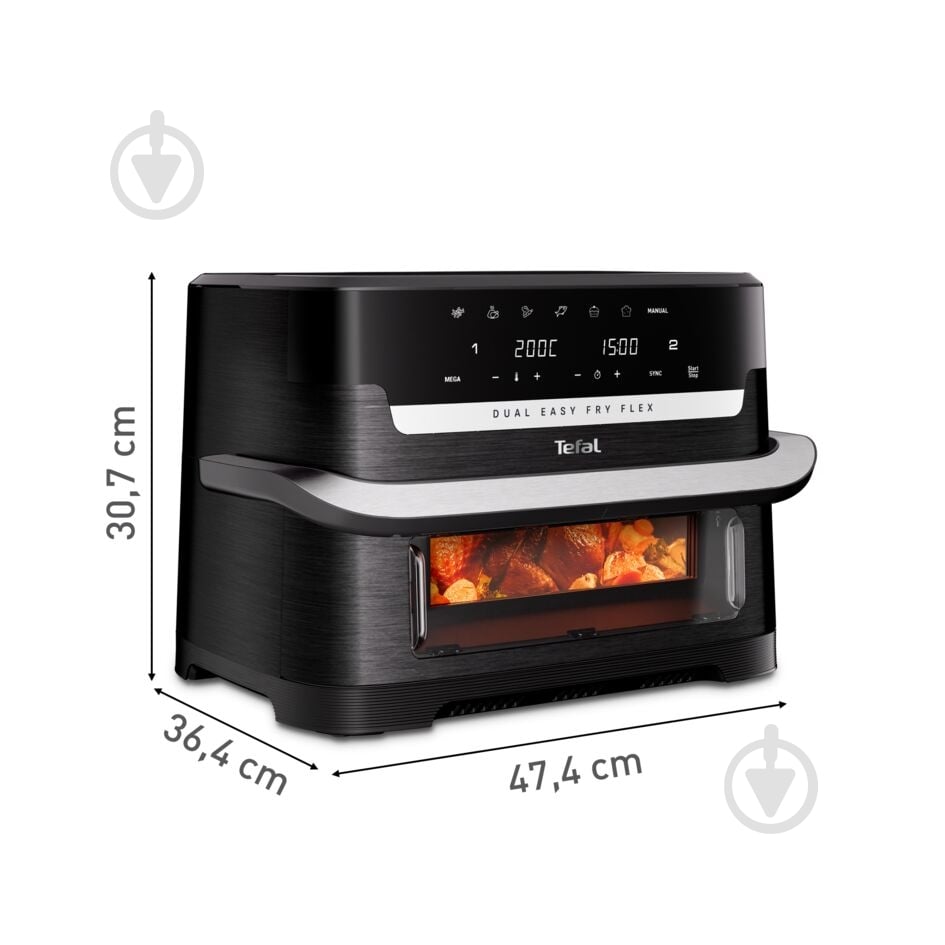 Мультипечь Tefal Dual Easy Fry Flex EY9228E0 - фото 2