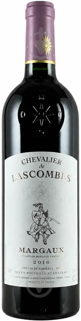 Вино Chevalier de Lascombes сухое красное 2016 0,75 л - фото 1 Вино Chevalier de Lascombes сухое красное 2016 0,75 л - фото 1