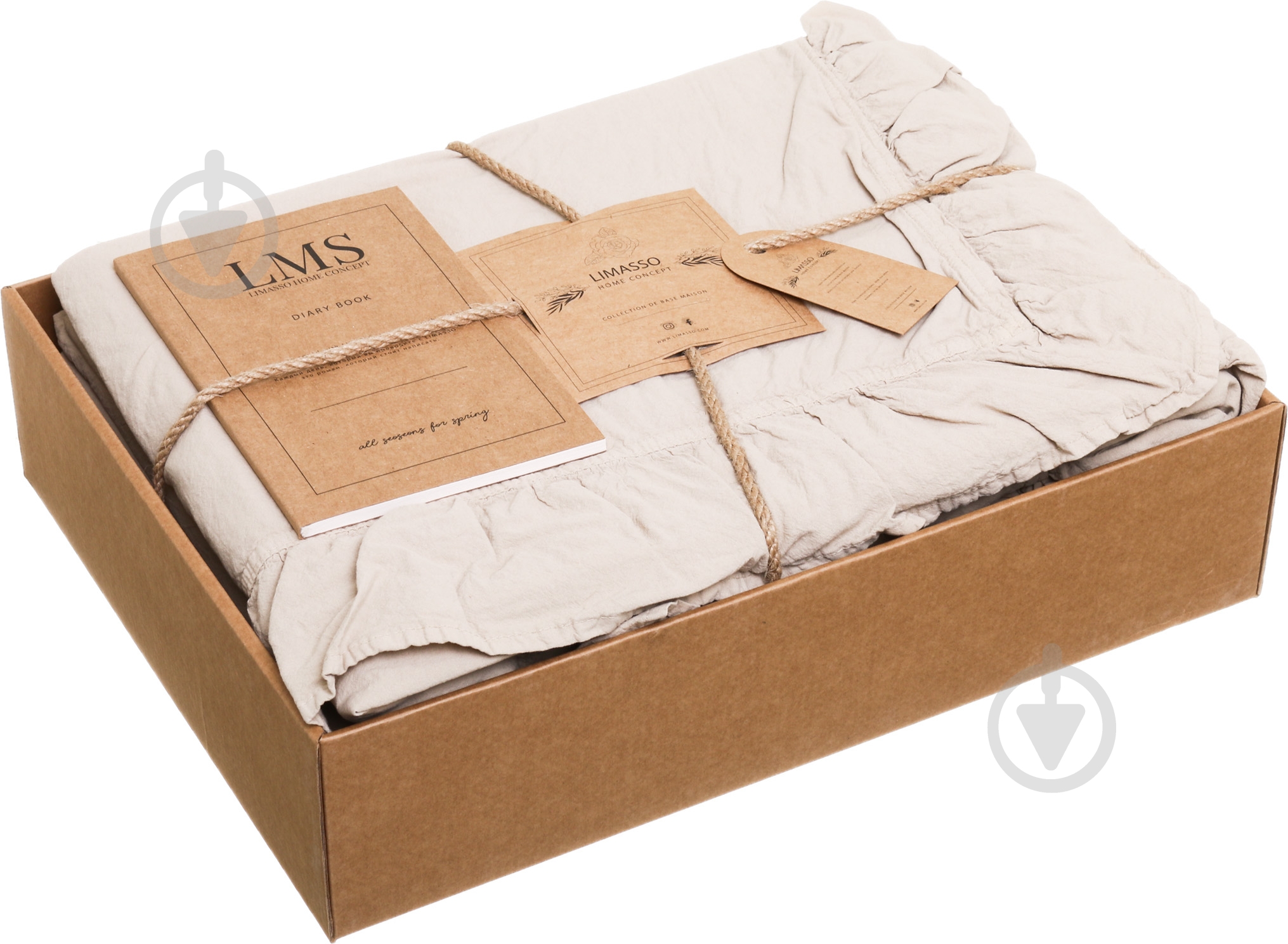 Комплект постельного белья 2.0 бежевый Limasso - фото 2