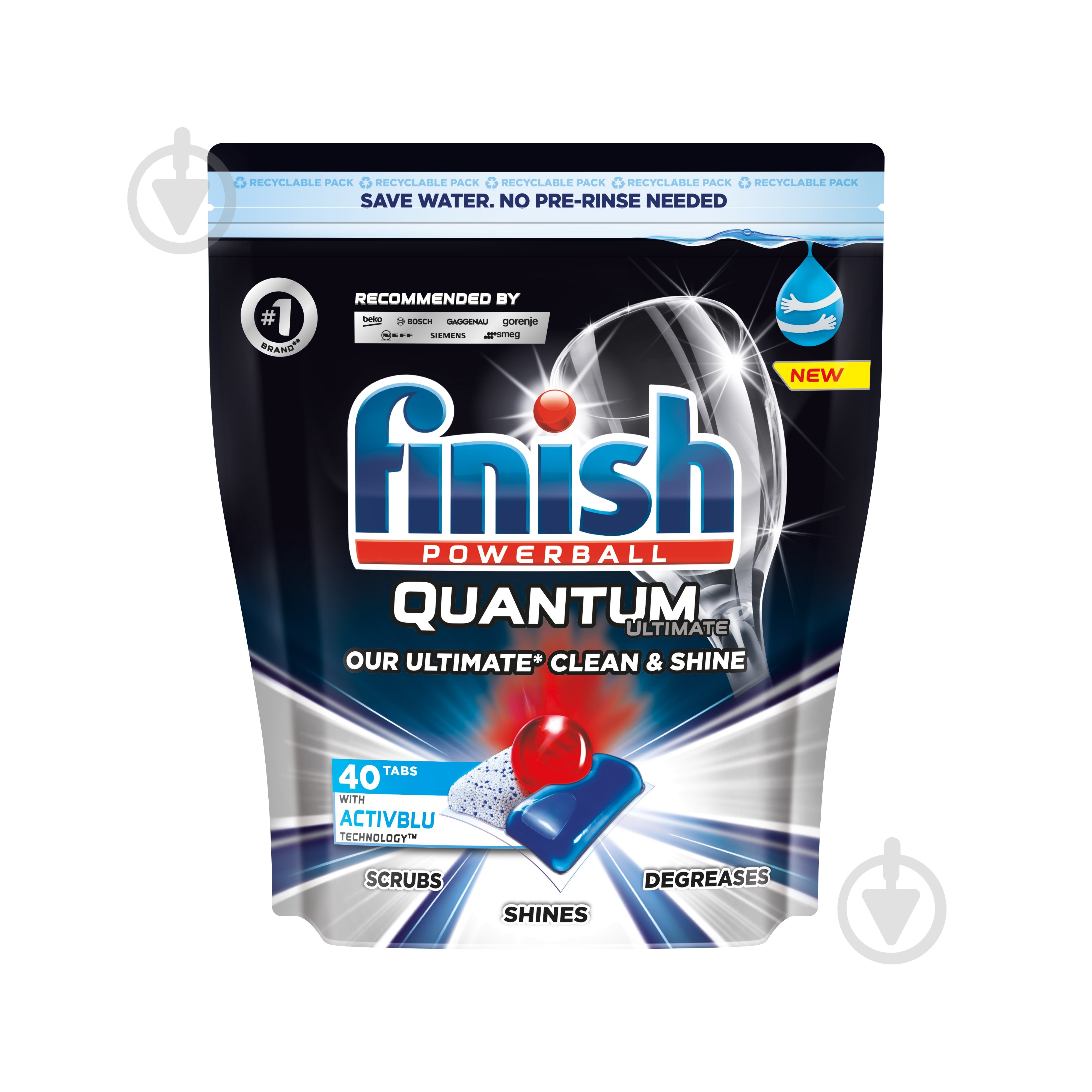 Таблетки для посудомийних машин Finish Quantum Ultimate 40 шт. - фото 1