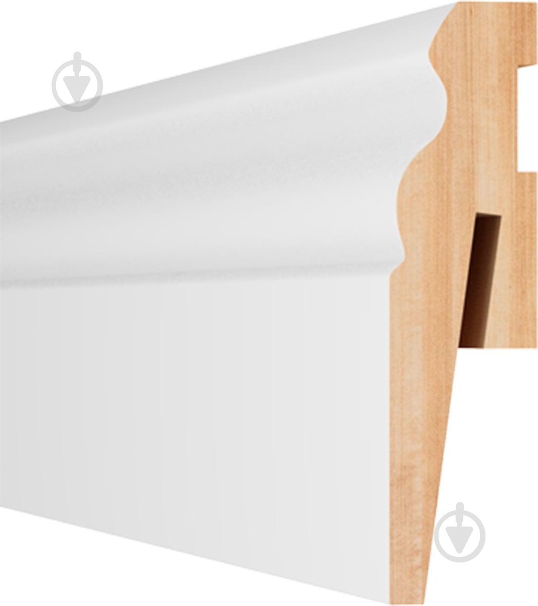 Плинтус МДФ под покраску Arbiton Paint-it MP0601 белый 2420x60x15 мм - фото 1