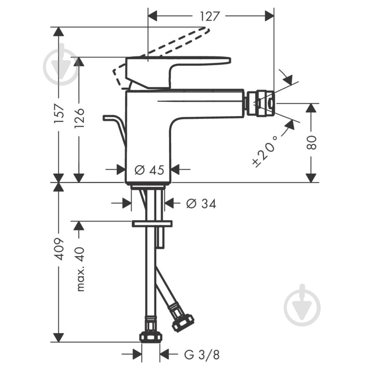 Hansgrohe VERNIS BLEND, чорный матовый - фото 2
