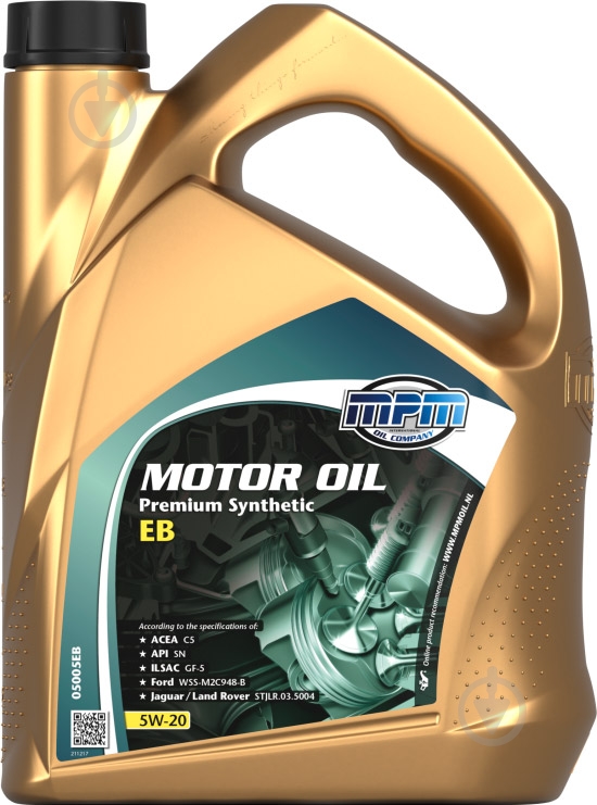 Моторна олива синтетична MPM Premium Synthetic Ecoboost 5W-20 5 л (05005EB) - фото 1