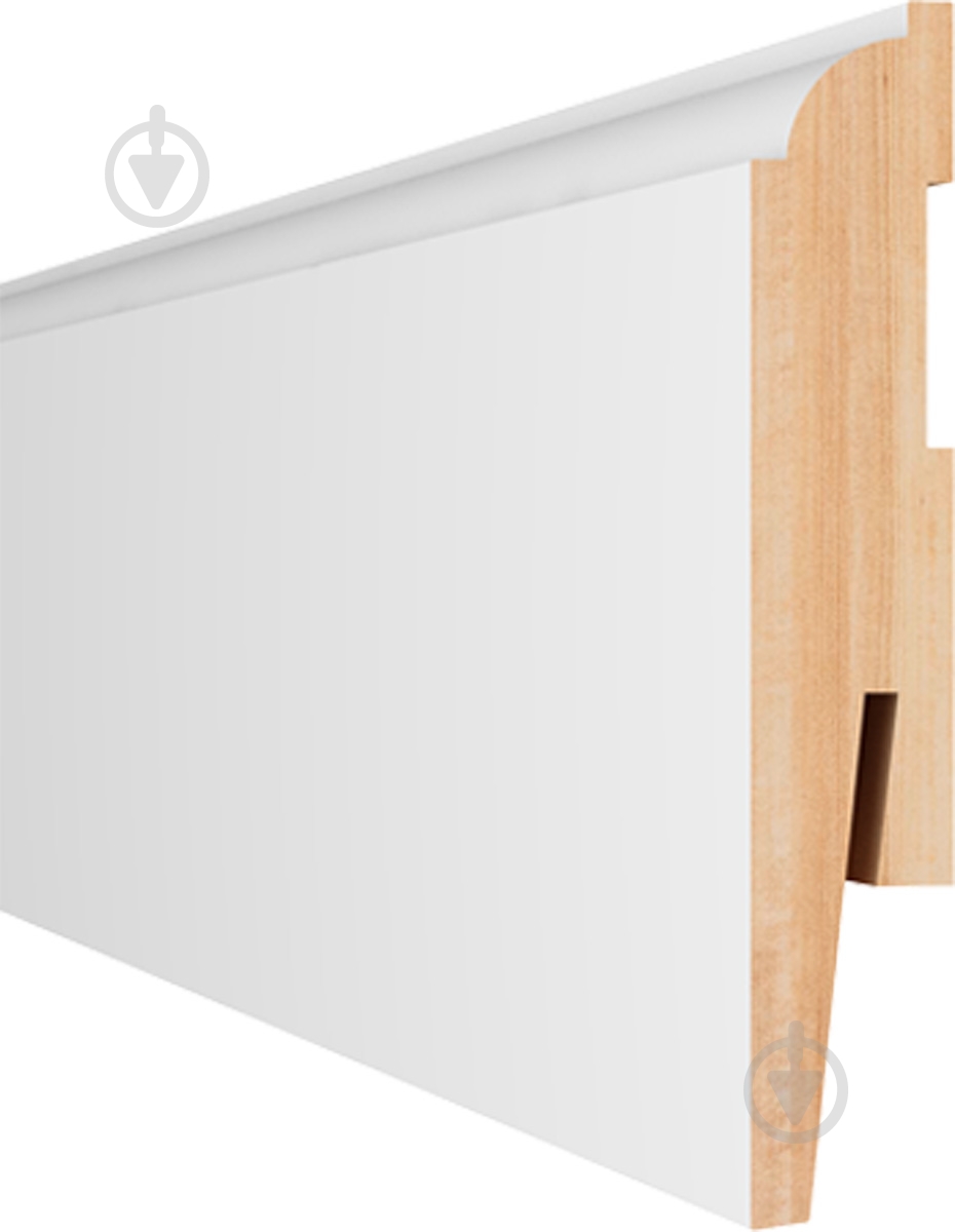 Плинтус МДФ под покраску Arbiton Paint-it MP0901 белый 2420x90x15 мм - фото 1