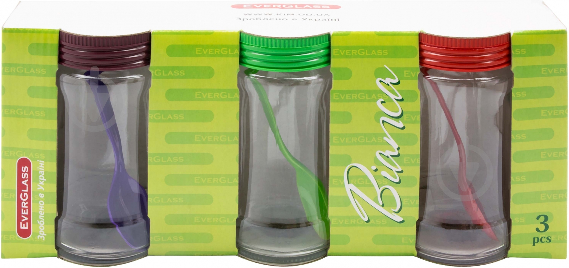 Набор банок Everglass Bianca 314 мл 3 шт. - фото 1