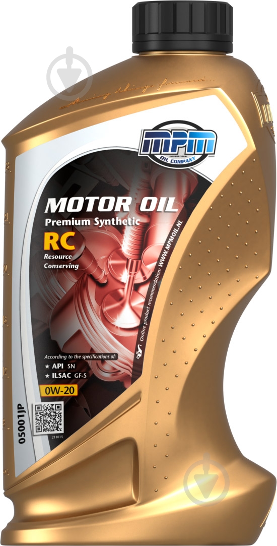 Моторна олива синтетична MPM OIL Premium Synthetic RC 0W-20 1 л (05001JP) - фото 1