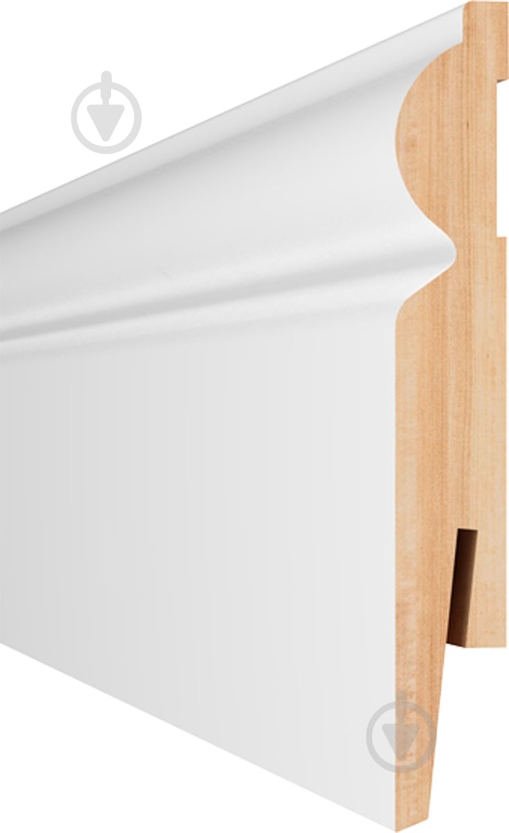 Плинтус МДФ под покраску Arbiton Paint-it MP1101 белый 2420x110x15 мм - фото 1