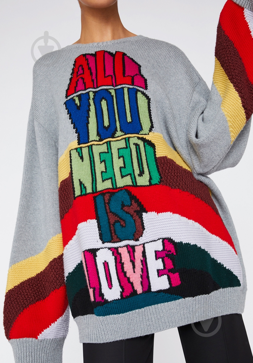 Джемпер Stella McCartney MAGLIA DONNA / KNITWEAR 575300S2101-8490 р. 42 сірий - фото 2 Джемпер Stella McCartney MAGLIA DONNA / KNITWEAR 575300S2101-8490 р. 42 сірий - фото 2