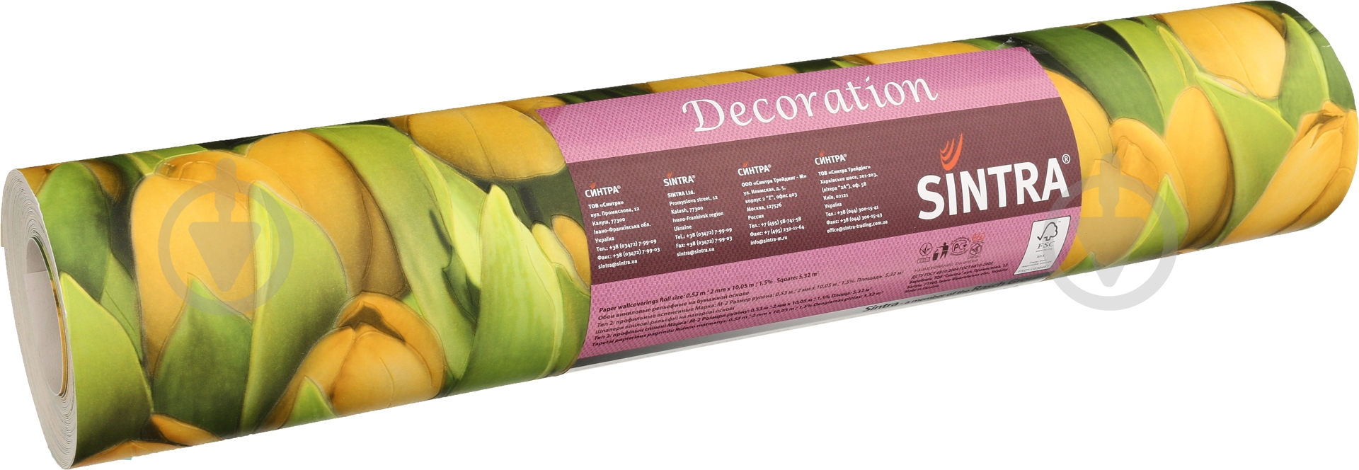 Обои из вспененного винила Sintra Decoration Тюльпаны 416730 0,53x10,05 м - фото 3 Обои из вспененного винила Sintra Decoration Тюльпаны 416730 0,53x10,05 м - фото 3