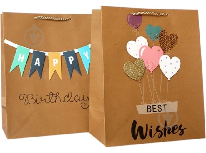 Пакет подарочный 32x44x15 см Лучшие пожелания Гулівер Країна - фото 1 Пакет подарочный 32x44x15 см Лучшие пожелания Гулівер Країна - фото 1