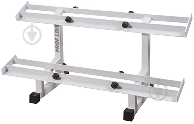 Стойка InterAtletika Prof Line ST401 под гантели 49 кг белый - фото 1