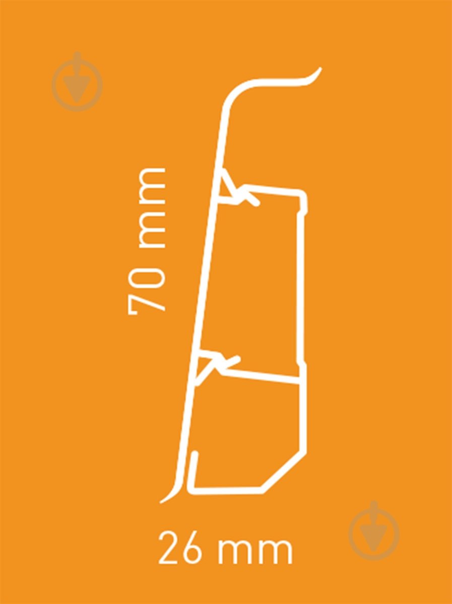 Плинтус ПВХ Arbiton INDO 44 дуб болтон 2500х70x26 мм - фото 4