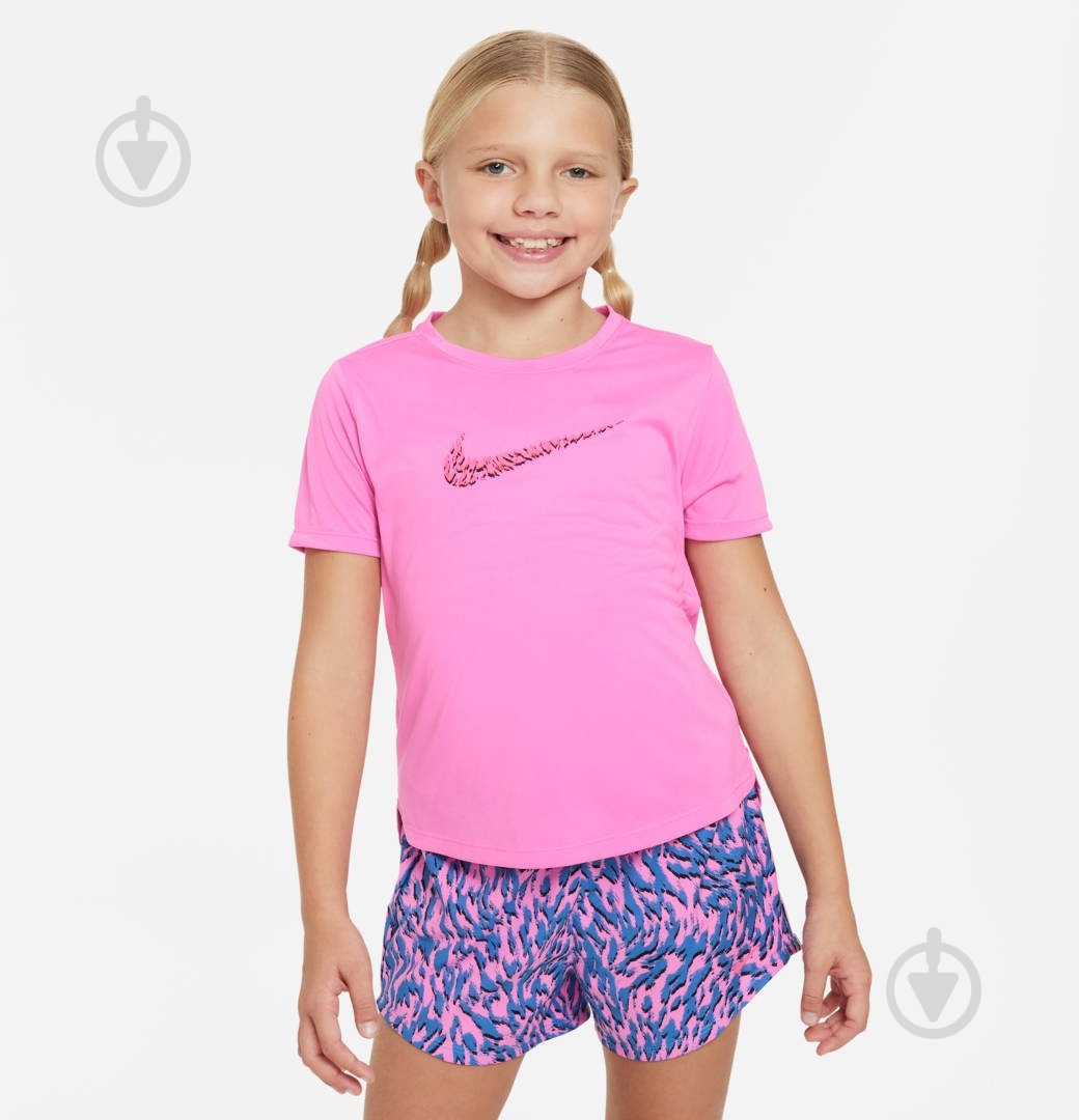 Футболка Nike G NK ONE SS TOP GX VNR FN9019-675 р.XL розовый - фото 1