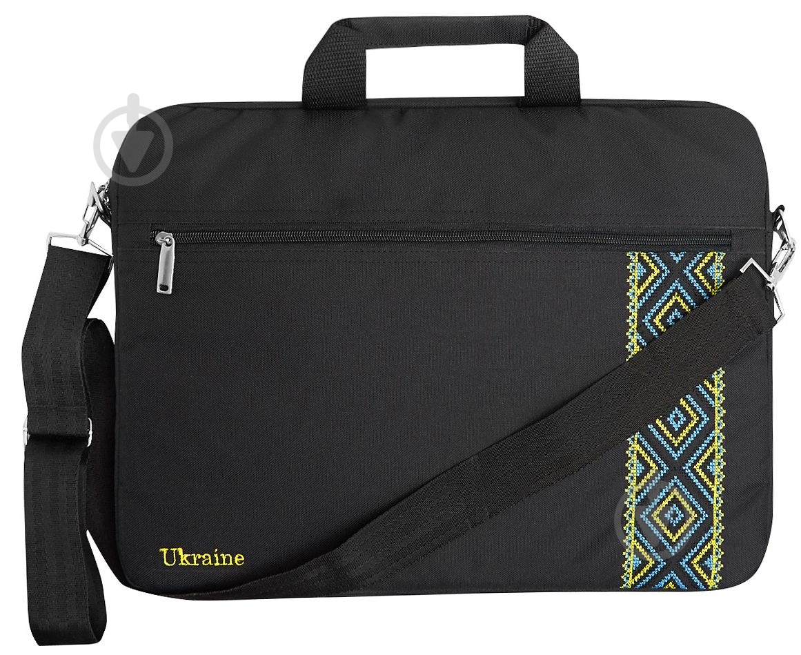 Сумка Porto 15.6" black (PN16BK Vishivanka) - фото 1 Сумка Porto 15.6" black (PN16BK Vishivanka) - фото 1